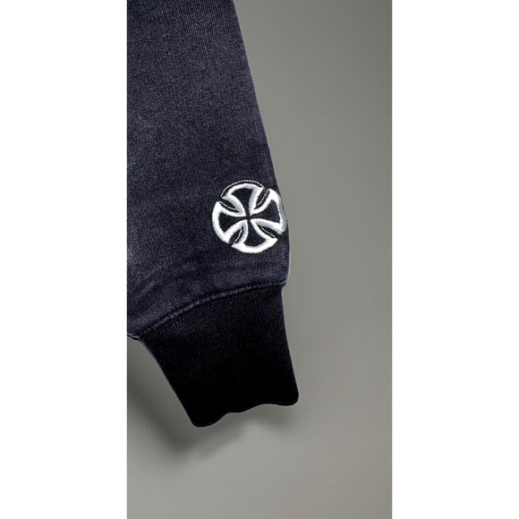 Vtg Independent Truck Co Hoodie Black Red White Sweatshirt Skater - Sz S/M - Picture 5 of 10